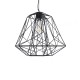 GLOBOSTAR® GRID 01022 Vintage Κρεμαστό Φωτιστικό Οροφής με Ντουί 1 x E27 AC 220-240V IP20 - Μαύρο - Μ40 x Π40 x Υ33cm GLOBOSTAR® GRID 01022 Vintage Κρεμαστό Φωτιστικό Οροφής με Ντουί 1 x E27 AC 220-240V IP20 - Μαύρο - Μ40 x Π40 x Υ33cm