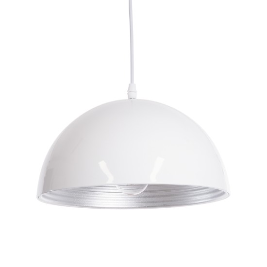 GLOBOSTAR® CHIME 01030 Μοντέρνο Κρεμαστό Φωτιστικό Οροφής με Ντουί 1 x E27 AC 220-240V IP20 - Λευκό - Μ30 x Π30 x Υ16cm
