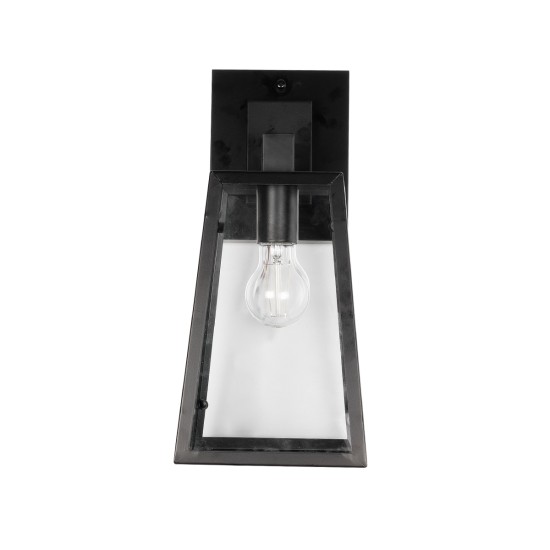 GLOBOSTAR® ASETYLIN 01032 Vintage Φωτιστικό Τοίχου - Απλίκα με Ντουί 1 x E27 AC 220-240V IP20 - Μαύρο - Μ18 x Π17 x Υ37cm