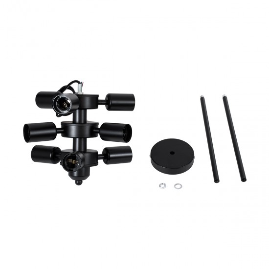 GLOBOSTAR® DELIR 01035 Μοντέρνο Φωτιστικό Οροφής με Ντουί 9 x E27 AC 220-240V IP20 - Μαύρο - Μ24 x Π24 x Υ23cm GLOBOSTAR® DELIR 01035 Μοντέρνο Φωτιστικό Οροφής με Ντουί 9 x E27 AC 220-240V IP20 - Μαύρο - Μ24 x Π24 x Υ23cm