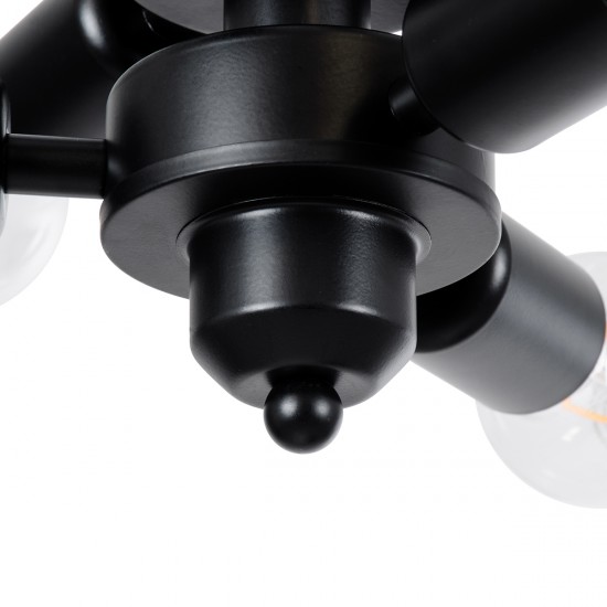 GLOBOSTAR® DELIR 01035 Μοντέρνο Φωτιστικό Οροφής με Ντουί 9 x E27 AC 220-240V IP20 - Μαύρο - Μ24 x Π24 x Υ23cm GLOBOSTAR® DELIR 01035 Μοντέρνο Φωτιστικό Οροφής με Ντουί 9 x E27 AC 220-240V IP20 - Μαύρο - Μ24 x Π24 x Υ23cm
