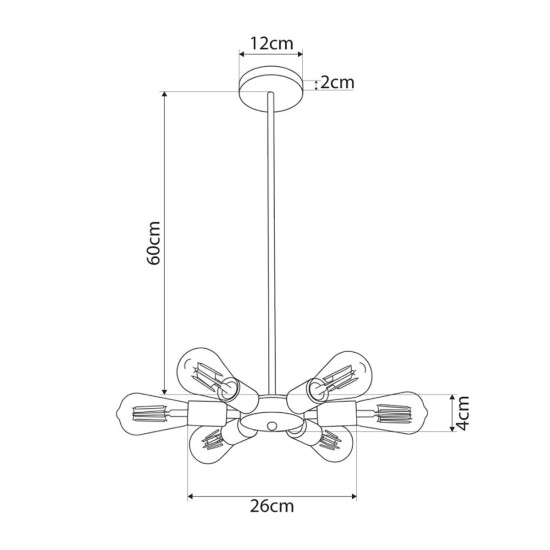 GLOBOSTAR® CONFOR 01036 Μοντέρνο Φωτιστικό Οροφής με Ντουί 6 x E27 AC 220-240V IP20 - Μαύρο - Μ26 x Π26 x Υ4cm GLOBOSTAR® CONFOR 01036 Μοντέρνο Φωτιστικό Οροφής με Ντουί 6 x E27 AC 220-240V IP20 - Μαύρο - Μ26 x Π26 x Υ4cm