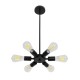 GLOBOSTAR® CONFOR 01036 Μοντέρνο Φωτιστικό Οροφής με Ντουί 6 x E27 AC 220-240V IP20 - Μαύρο - Μ26 x Π26 x Υ4cm GLOBOSTAR® CONFOR 01036 Μοντέρνο Φωτιστικό Οροφής με Ντουί 6 x E27 AC 220-240V IP20 - Μαύρο - Μ26 x Π26 x Υ4cm