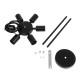 GLOBOSTAR® CONFOR 01036 Μοντέρνο Φωτιστικό Οροφής με Ντουί 6 x E27 AC 220-240V IP20 - Μαύρο - Μ26 x Π26 x Υ4cm GLOBOSTAR® CONFOR 01036 Μοντέρνο Φωτιστικό Οροφής με Ντουί 6 x E27 AC 220-240V IP20 - Μαύρο - Μ26 x Π26 x Υ4cm