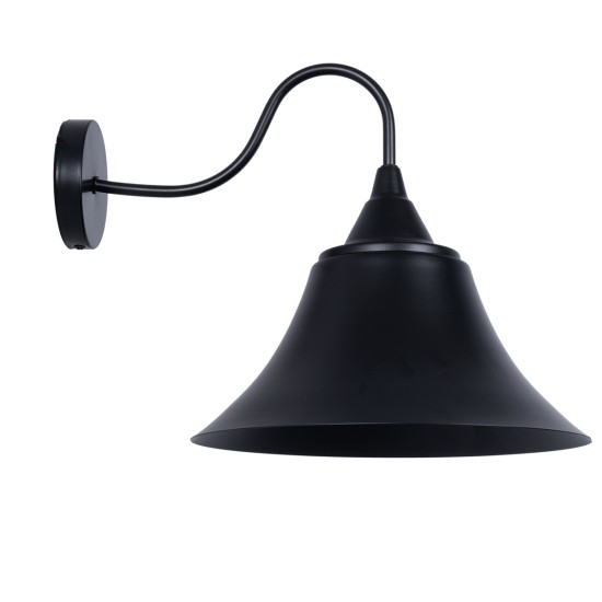 GLOBOSTAR® BELL 01038 Vintage Φωτιστικό Τοίχου - Απλίκα με Ντουί 1 x E27 AC 220-240V IP20 - Μαύρο - Μ35 x Π28.5 x Υ30cm GLOBOSTAR® BELL 01038 Vintage Φωτιστικό Τοίχου - Απλίκα με Ντουί 1 x E27 AC 220-240V IP20 - Μαύρο - Μ35 x Π28.5 x Υ30cm