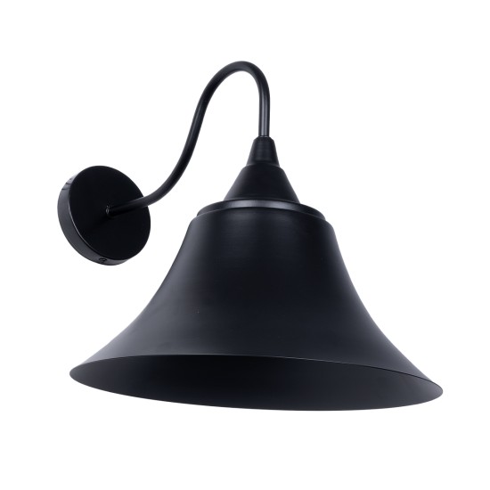 GLOBOSTAR® BELL 01038 Vintage Φωτιστικό Τοίχου - Απλίκα με Ντουί 1 x E27 AC 220-240V IP20 - Μαύρο - Μ35 x Π28.5 x Υ30cm GLOBOSTAR® BELL 01038 Vintage Φωτιστικό Τοίχου - Απλίκα με Ντουί 1 x E27 AC 220-240V IP20 - Μαύρο - Μ35 x Π28.5 x Υ30cm