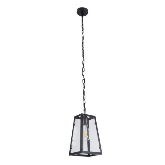 GLOBOSTAR® LIMA 01040 Vintage Κρεμαστό Φωτιστικό Οροφής με Ντουί 1 x E27 AC 220-240V IP20 - Μαύρο & Διάφανο - Μ17 x Π14 x Υ26cm GLOBOSTAR® LIMA 01040 Vintage Κρεμαστό Φωτιστικό Οροφής με Ντουί 1 x E27 AC 220-240V IP20 - Μαύρο & Διάφανο - Μ17 x Π14 x Υ26cm