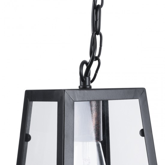 GLOBOSTAR® LIMA 01040 Vintage Κρεμαστό Φωτιστικό Οροφής με Ντουί 1 x E27 AC 220-240V IP20 - Μαύρο & Διάφανο - Μ17 x Π14 x Υ26cm GLOBOSTAR® LIMA 01040 Vintage Κρεμαστό Φωτιστικό Οροφής με Ντουί 1 x E27 AC 220-240V IP20 - Μαύρο & Διάφανο - Μ17 x Π14 x Υ26cm