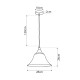 GLOBOSTAR® CLOCHER 01041 Vintage Κρεμαστό Φωτιστικό Οροφής με Ντουί 1 x E27 AC 220-240V IP20 - Μαύρο - Μ29 x Π29 x Υ34cm