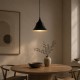 GLOBOSTAR® CLOCHER 01041 Vintage Κρεμαστό Φωτιστικό Οροφής με Ντουί 1 x E27 AC 220-240V IP20 - Μαύρο - Μ29 x Π29 x Υ34cm