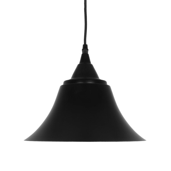GLOBOSTAR® CLOCHER 01041 Vintage Κρεμαστό Φωτιστικό Οροφής με Ντουί 1 x E27 AC 220-240V IP20 - Μαύρο - Μ29 x Π29 x Υ34cm