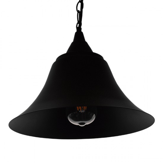 GLOBOSTAR® CLOCHER 01041 Vintage Κρεμαστό Φωτιστικό Οροφής με Ντουί 1 x E27 AC 220-240V IP20 - Μαύρο - Μ29 x Π29 x Υ34cm GLOBOSTAR® CLOCHER 01041 Vintage Κρεμαστό Φωτιστικό Οροφής με Ντουί 1 x E27 AC 220-240V IP20 - Μαύρο - Μ29 x Π29 x Υ34cm
