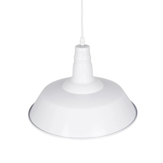 GLOBOSTAR® RAY 01043 Vintage Κρεμαστό Φωτιστικό Οροφής με Ντουί 1 x E27 AC 220-240V IP20 - Λευκό - Μ36 x Π36 x Υ25cm