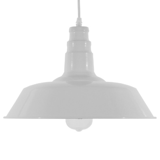GLOBOSTAR® RAY 01043 Vintage Κρεμαστό Φωτιστικό Οροφής με Ντουί 1 x E27 AC 220-240V IP20 - Λευκό - Μ36 x Π36 x Υ25cm
