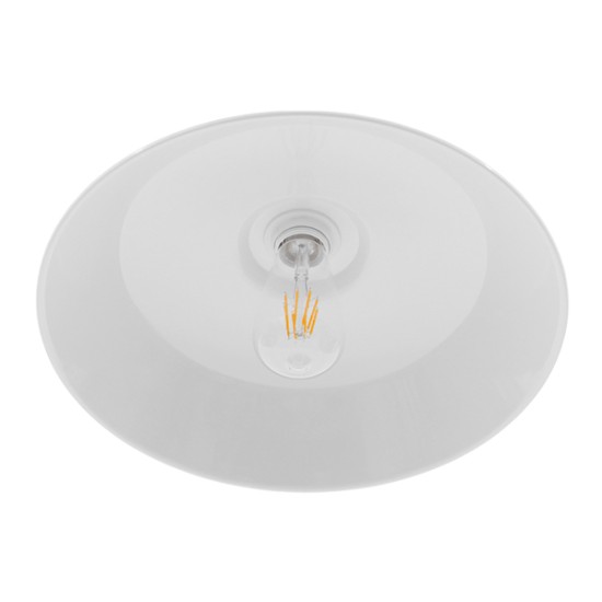 GLOBOSTAR® RAY 01043 Vintage Κρεμαστό Φωτιστικό Οροφής με Ντουί 1 x E27 AC 220-240V IP20 - Λευκό - Μ36 x Π36 x Υ25cm