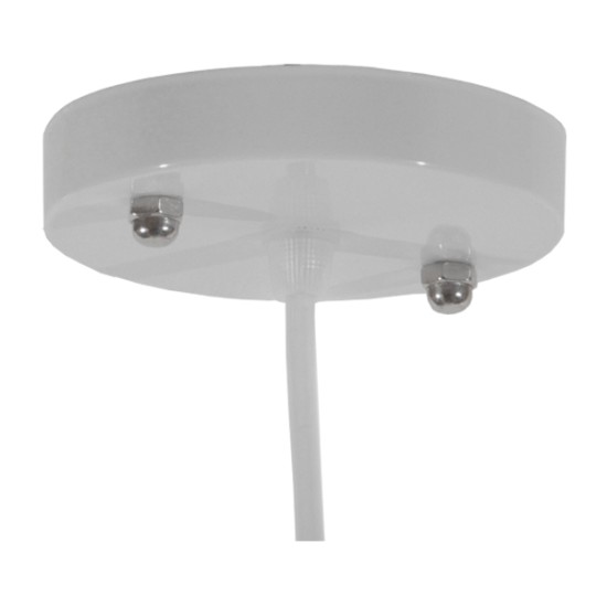 GLOBOSTAR® RAY 01043 Vintage Κρεμαστό Φωτιστικό Οροφής με Ντουί 1 x E27 AC 220-240V IP20 - Λευκό - Μ36 x Π36 x Υ25cm