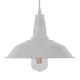 GLOBOSTAR® RAY 01044 Vintage Κρεμαστό Φωτιστικό Οροφής με Ντουί 1 x E27 AC 220-240V IP20 - Λευκό - Μ26 x Π26 x Υ25cm