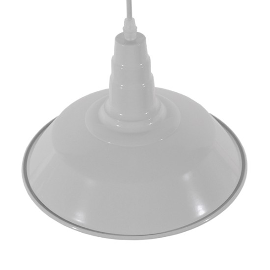 GLOBOSTAR® RAY 01044 Vintage Κρεμαστό Φωτιστικό Οροφής με Ντουί 1 x E27 AC 220-240V IP20 - Λευκό - Μ26 x Π26 x Υ25cm