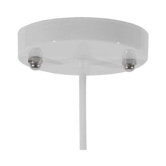GLOBOSTAR® RAY 01044 Vintage Κρεμαστό Φωτιστικό Οροφής με Ντουί 1 x E27 AC 220-240V IP20 - Λευκό - Μ26 x Π26 x Υ25cm