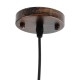 GLOBOSTAR® RAY 01047 Vintage Κρεμαστό Φωτιστικό Οροφής με Ντουί 1 x E27 AC 220-240V IP20 - Χάλκινο - Μ26 x Π26 x Υ20cm