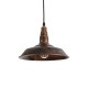 GLOBOSTAR® RAY 01047 Vintage Κρεμαστό Φωτιστικό Οροφής με Ντουί 1 x E27 AC 220-240V IP20 - Χάλκινο - Μ26 x Π26 x Υ20cm