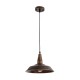 GLOBOSTAR® RAY 01047 Vintage Κρεμαστό Φωτιστικό Οροφής με Ντουί 1 x E27 AC 220-240V IP20 - Χάλκινο - Μ26 x Π26 x Υ20cm