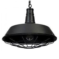 GLOBOSTAR® RAY 01048 Vintage Κρεμαστό Φωτιστικό Οροφής με Ντουί 1 x E27 AC 220-240V IP20 - Μαύρο - Μ46 x Π46 x Υ25cm