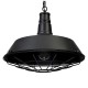 GLOBOSTAR® RAY 01048 Vintage Κρεμαστό Φωτιστικό Οροφής με Ντουί 1 x E27 AC 220-240V IP20 - Μαύρο - Μ46 x Π46 x Υ25cm