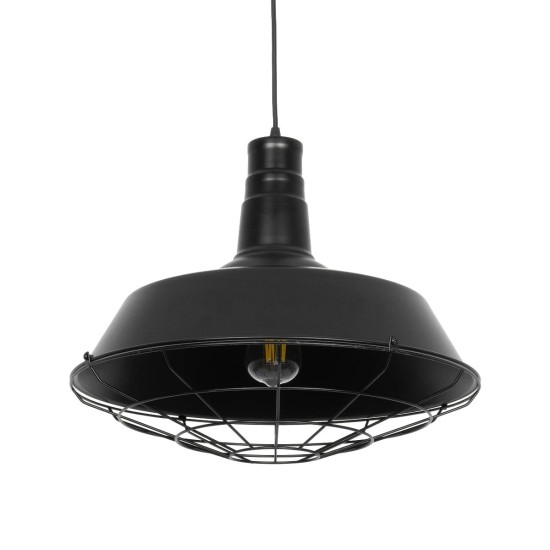 GLOBOSTAR® RAY 01048 Vintage Κρεμαστό Φωτιστικό Οροφής με Ντουί 1 x E27 AC 220-240V IP20 - Μαύρο - Μ46 x Π46 x Υ39cm GLOBOSTAR® RAY 01048 Vintage Κρεμαστό Φωτιστικό Οροφής με Ντουί 1 x E27 AC 220-240V IP20 - Μαύρο - Μ46 x Π46 x Υ39cm