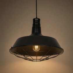 GLOBOSTAR® RAY 01048 Vintage Κρεμαστό Φωτιστικό Οροφής με Ντουί 1 x E27 AC 220-240V IP20 - Μαύρο - Μ46 x Π46 x Υ39cm GLOBOSTAR® RAY 01048 Vintage Κρεμαστό Φωτιστικό Οροφής με Ντουί 1 x E27 AC 220-240V IP20 - Μαύρο - Μ46 x Π46 x Υ39cm