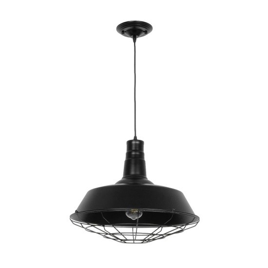 GLOBOSTAR® RAY 01048 Vintage Κρεμαστό Φωτιστικό Οροφής με Ντουί 1 x E27 AC 220-240V IP20 - Μαύρο - Μ46 x Π46 x Υ39cm GLOBOSTAR® RAY 01048 Vintage Κρεμαστό Φωτιστικό Οροφής με Ντουί 1 x E27 AC 220-240V IP20 - Μαύρο - Μ46 x Π46 x Υ39cm