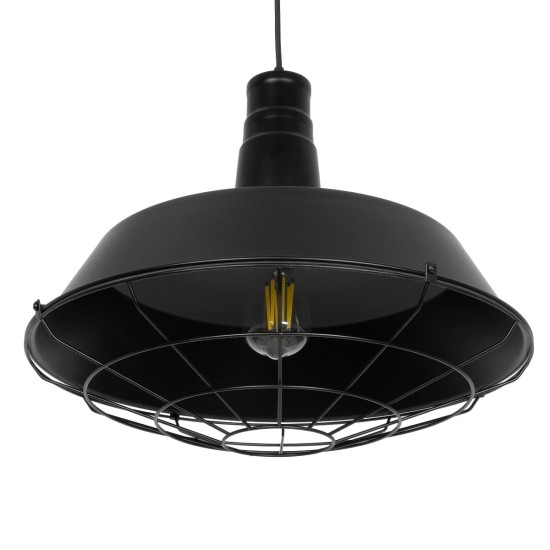 GLOBOSTAR® RAY 01048 Vintage Κρεμαστό Φωτιστικό Οροφής με Ντουί 1 x E27 AC 220-240V IP20 - Μαύρο - Μ46 x Π46 x Υ39cm GLOBOSTAR® RAY 01048 Vintage Κρεμαστό Φωτιστικό Οροφής με Ντουί 1 x E27 AC 220-240V IP20 - Μαύρο - Μ46 x Π46 x Υ39cm