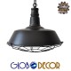 GLOBOSTAR® RAY 01048 Vintage Κρεμαστό Φωτιστικό Οροφής με Ντουί 1 x E27 AC 220-240V IP20 - Μαύρο - Μ46 x Π46 x Υ25cm