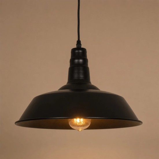GLOBOSTAR® RAY 01049 Vintage Κρεμαστό Φωτιστικό Οροφής με Ντουί 1 x E27 AC 220-240V IP20 - Μαύρο - Μ36 x Π36 x Υ25cm GLOBOSTAR® RAY 01049 Vintage Κρεμαστό Φωτιστικό Οροφής με Ντουί 1 x E27 AC 220-240V IP20 - Μαύρο - Μ36 x Π36 x Υ25cm