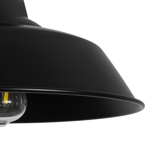 GLOBOSTAR® RAY 01049 Vintage Κρεμαστό Φωτιστικό Οροφής με Ντουί 1 x E27 AC 220-240V IP20 - Μαύρο - Μ36 x Π36 x Υ25cm GLOBOSTAR® RAY 01049 Vintage Κρεμαστό Φωτιστικό Οροφής με Ντουί 1 x E27 AC 220-240V IP20 - Μαύρο - Μ36 x Π36 x Υ25cm