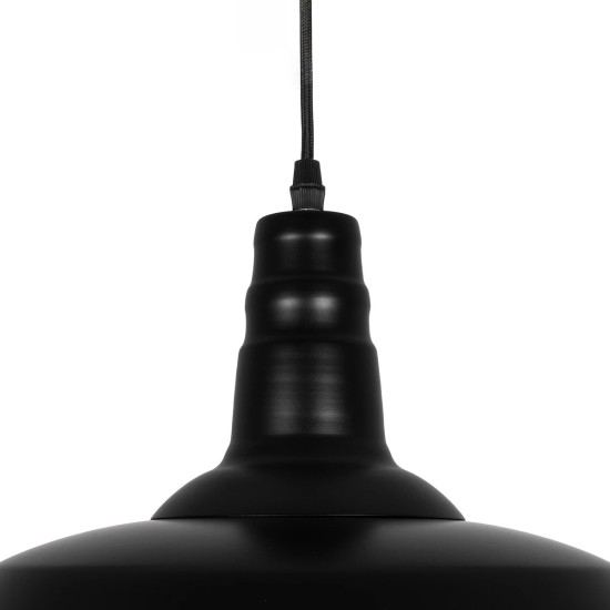 GLOBOSTAR® RAY 01049 Vintage Κρεμαστό Φωτιστικό Οροφής με Ντουί 1 x E27 AC 220-240V IP20 - Μαύρο - Μ36 x Π36 x Υ25cm GLOBOSTAR® RAY 01049 Vintage Κρεμαστό Φωτιστικό Οροφής με Ντουί 1 x E27 AC 220-240V IP20 - Μαύρο - Μ36 x Π36 x Υ25cm