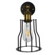GLOBOSTAR® CATEL 01054 Vintage Φωτιστικό Τοίχου - Απλίκα με Ντουί 1 x E27 AC 220-240V IP20 - Μαύρο & Χρυσό - Μ15 x Π26 x Υ31cm