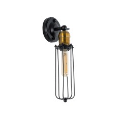 GLOBOSTAR® CATEL 01055 Vintage Φωτιστικό Τοίχου - Απλίκα με Ντουί 1 x E27 AC 220-240V IP20 - Μαύρο & Χρυσό - Μ11 x Π10.5 x Υ36cm GLOBOSTAR® CATEL 01055 Vintage Φωτιστικό Τοίχου - Απλίκα με Ντουί 1 x E27 AC 220-240V IP20 - Μαύρο & Χρυσό - Μ11 x Π10.5 x Υ36cm