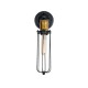 GLOBOSTAR® CATEL 01055 Vintage Φωτιστικό Τοίχου - Απλίκα με Ντουί 1 x E27 AC 220-240V IP20 - Μαύρο & Χρυσό - Μ11 x Π10.5 x Υ36cm