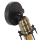 GLOBOSTAR® CATEL 01056 Vintage Φωτιστικό Τοίχου - Απλίκα με Ντουί 1 x E27 AC 220-240V IP20 - Μαύρο & Χρυσό - Μ12 x 15 x Υ32cm