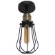 GLOBOSTAR® CATEL 01056 Vintage Φωτιστικό Τοίχου - Απλίκα με Ντουί 1 x E27 AC 220-240V IP20 - Μαύρο & Χρυσό - Μ12 x 15 x Υ32cm