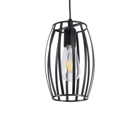 GLOBOSTAR® ZEBRA 01062 Μοντέρνο Κρεμαστό Φωτιστικό Οροφής με Ντουί 1 x E27 AC 220-240V IP20 - Μαύρο - Μ15 x Π15 x Υ24cm GLOBOSTAR® ZEBRA 01062 Μοντέρνο Κρεμαστό Φωτιστικό Οροφής με Ντουί 1 x E27 AC 220-240V IP20 - Μαύρο - Μ15 x Π15 x Υ24cm