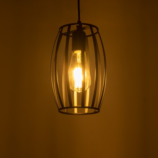 GLOBOSTAR® ZEBRA 01062 Μοντέρνο Κρεμαστό Φωτιστικό Οροφής με Ντουί 1 x E27 AC 220-240V IP20 - Μαύρο - Μ15 x Π15 x Υ24cm GLOBOSTAR® ZEBRA 01062 Μοντέρνο Κρεμαστό Φωτιστικό Οροφής με Ντουί 1 x E27 AC 220-240V IP20 - Μαύρο - Μ15 x Π15 x Υ24cm