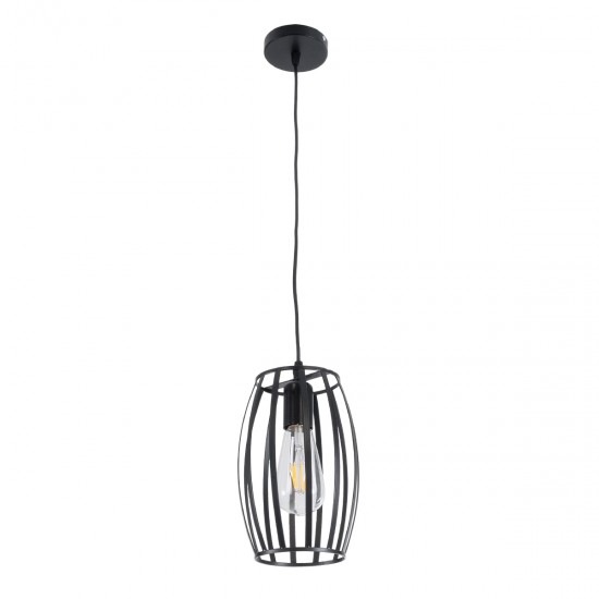 GLOBOSTAR® ZEBRA 01062 Μοντέρνο Κρεμαστό Φωτιστικό Οροφής με Ντουί 1 x E27 AC 220-240V IP20 - Μαύρο - Μ15 x Π15 x Υ24cm GLOBOSTAR® ZEBRA 01062 Μοντέρνο Κρεμαστό Φωτιστικό Οροφής με Ντουί 1 x E27 AC 220-240V IP20 - Μαύρο - Μ15 x Π15 x Υ24cm