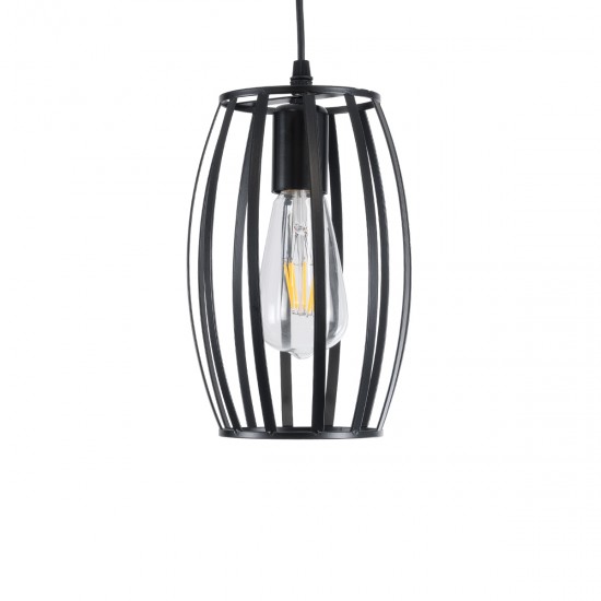 GLOBOSTAR® ZEBRA 01062 Μοντέρνο Κρεμαστό Φωτιστικό Οροφής με Ντουί 1 x E27 AC 220-240V IP20 - Μαύρο - Μ15 x Π15 x Υ24cm GLOBOSTAR® ZEBRA 01062 Μοντέρνο Κρεμαστό Φωτιστικό Οροφής με Ντουί 1 x E27 AC 220-240V IP20 - Μαύρο - Μ15 x Π15 x Υ24cm