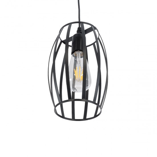 GLOBOSTAR® ZEBRA 01062 Μοντέρνο Κρεμαστό Φωτιστικό Οροφής με Ντουί 1 x E27 AC 220-240V IP20 - Μαύρο - Μ15 x Π15 x Υ24cm GLOBOSTAR® ZEBRA 01062 Μοντέρνο Κρεμαστό Φωτιστικό Οροφής με Ντουί 1 x E27 AC 220-240V IP20 - Μαύρο - Μ15 x Π15 x Υ24cm