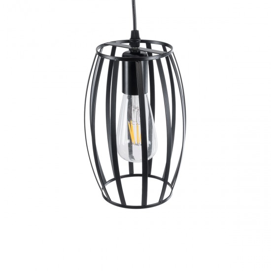 GLOBOSTAR® ZEBRA 01062 Μοντέρνο Κρεμαστό Φωτιστικό Οροφής με Ντουί 1 x E27 AC 220-240V IP20 - Μαύρο - Μ15 x Π15 x Υ24cm GLOBOSTAR® ZEBRA 01062 Μοντέρνο Κρεμαστό Φωτιστικό Οροφής με Ντουί 1 x E27 AC 220-240V IP20 - Μαύρο - Μ15 x Π15 x Υ24cm