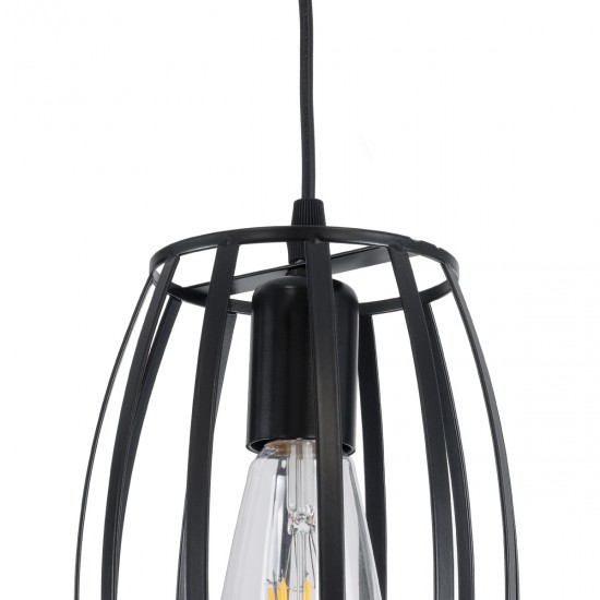 GLOBOSTAR® ZEBRA 01062 Μοντέρνο Κρεμαστό Φωτιστικό Οροφής με Ντουί 1 x E27 AC 220-240V IP20 - Μαύρο - Μ15 x Π15 x Υ24cm GLOBOSTAR® ZEBRA 01062 Μοντέρνο Κρεμαστό Φωτιστικό Οροφής με Ντουί 1 x E27 AC 220-240V IP20 - Μαύρο - Μ15 x Π15 x Υ24cm