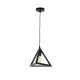 GLOBOSTAR® TRIANGLE 01063 Μοντέρνο Κρεμαστό Φωτιστικό Οροφής με Ντουί 1 x E27 AC 220-240V IP20 - Μαύρο - Μ25 x Π25 x Y21cm