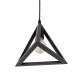 GLOBOSTAR® TRIANGLE 01063 Μοντέρνο Κρεμαστό Φωτιστικό Οροφής με Ντουί 1 x E27 AC 220-240V IP20 - Μαύρο - Μ25 x Π25 x Y21cm